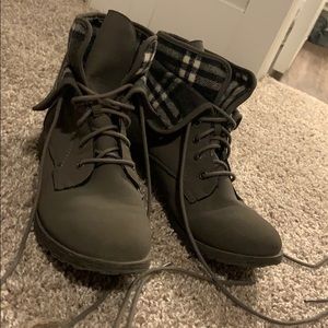 Cute, comfortable, practical pair of grey booties
